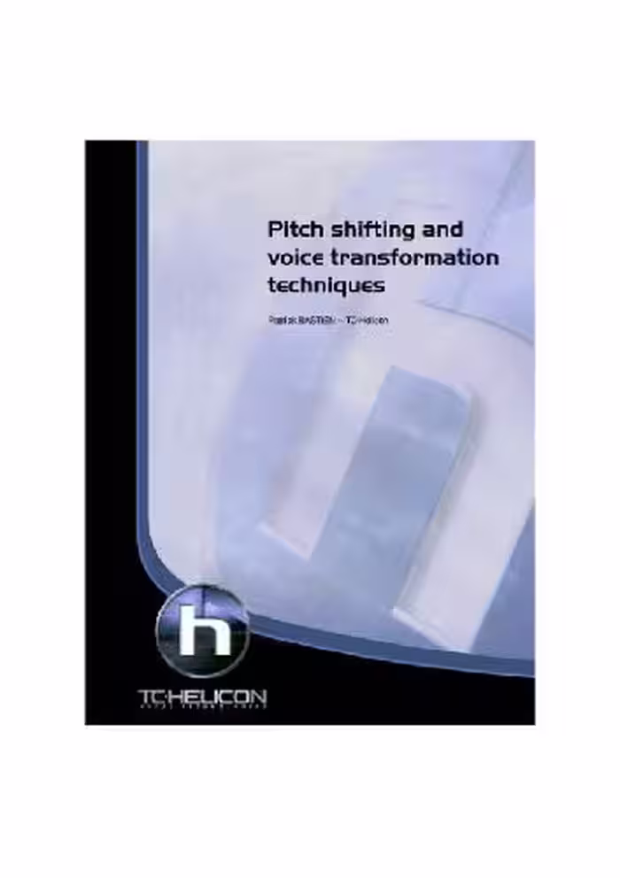 خرید و دانلود نسخه کامل کتاب Pitch shifting and voice transformation techniques
