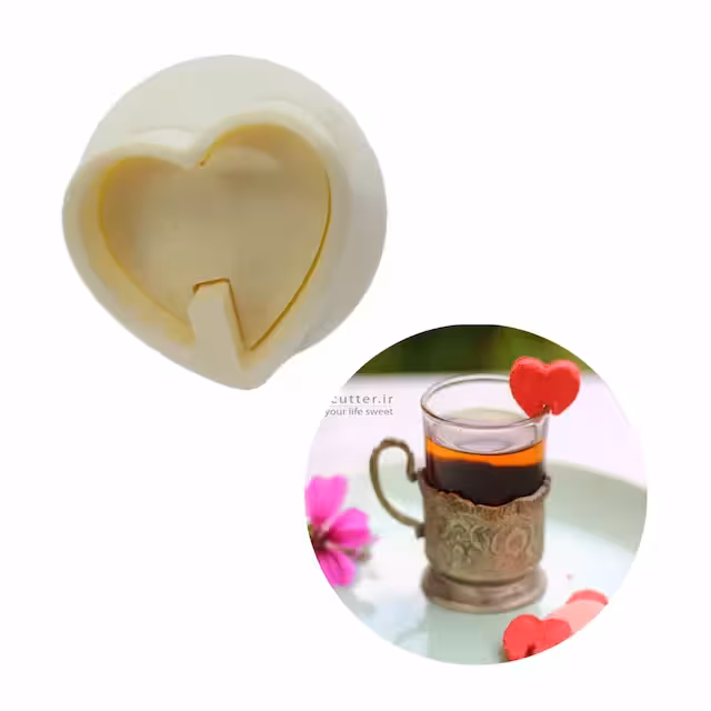 کاتر فشاری قند طرح قلب لب فنجانی