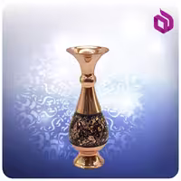گلدان مس و الماس‌تراش طرح صراحی 16 سانتی