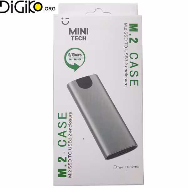 باکس فلزی هارد M2 NVME M-KEY به تایپ سی برند مینی تک