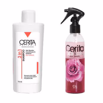 پک شامپو مو مخصوص بانوان و سرم دو فاز سریتا مدل Hair2 مجموعه 2 عددی