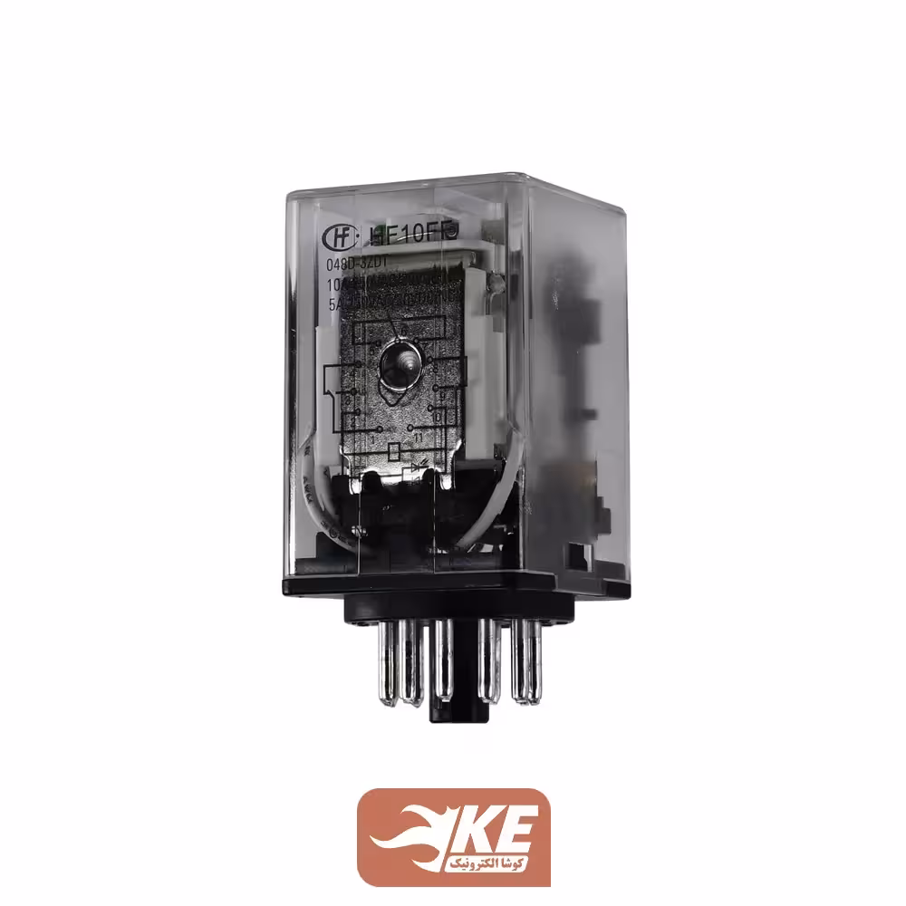 رله 48VDC سه کنتاکت 10 آمپر هونگفا HF10FF/048D-3ZDT