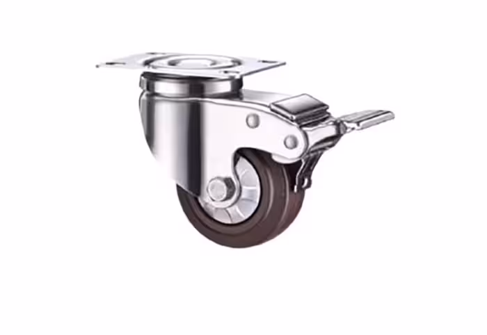 چرخ تمام استیل وارداتی سایز125 ترمزدار ‎(قیمت عمده با درصد تخفیف خوب تماس بگیرید)