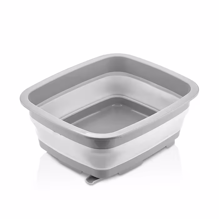 لگن تاشو مستطیلی کیولوکس 9 لیتر مدل ریما دارای دریچه آبرو کد L008022