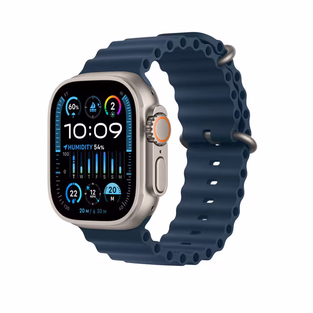 ساعت هوشمند اپل واچ Ultra 2 مدل Titanium Blue Ocean Band-49MM MREG3LL/A اورجینال