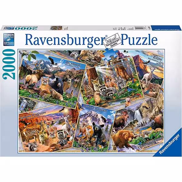 پازل 2000 قطعه Ravensburger طرح کارت پستال پارک‌ها