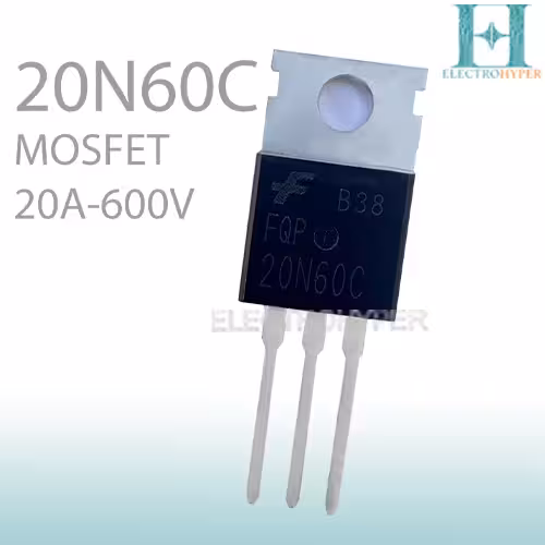 ترانزیستور ماسفت FQP 20N60 C N-Channel 600V 20A TO-220 | خرید و قیمت
