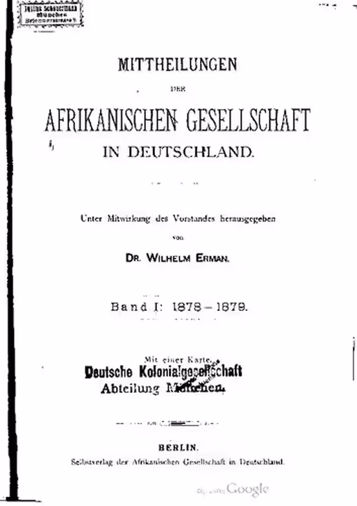 خرید و دانلود نسخه کامل کتاب MITTEILUNGEN DER AFRIKANISCHEN GESELLSCHAFT IN DEUTSCHLAND