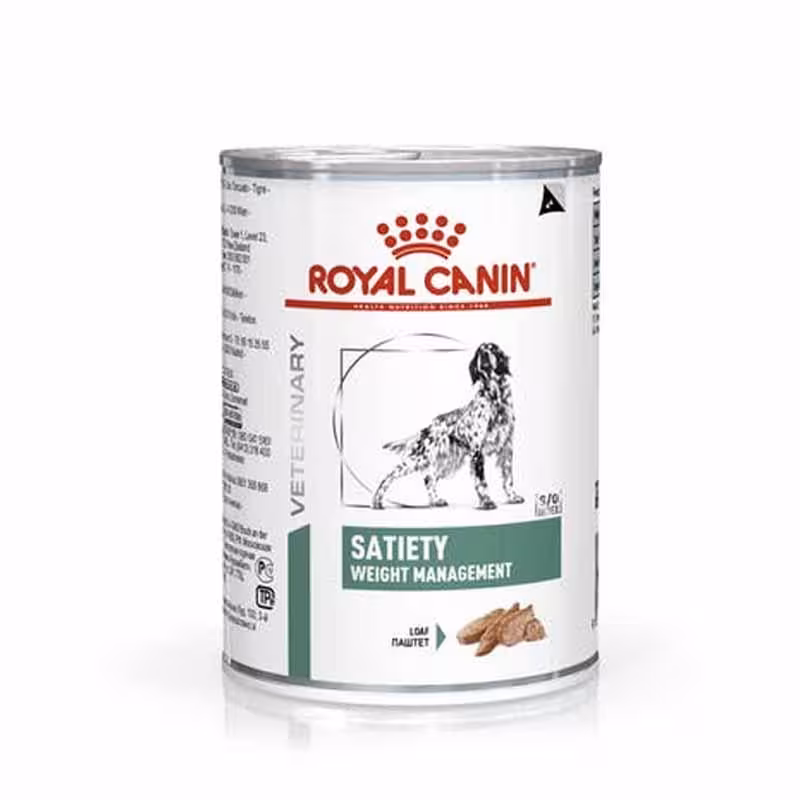 کنسرو سگ رویال کنین مدل ستیتی Satiety وزن 400گرم