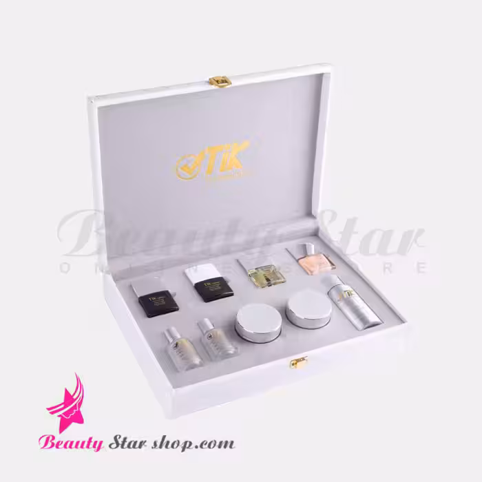 ست کاشت ناخن حرفه ای تیک به همراه کیف چرم و ماسک 9 عددی