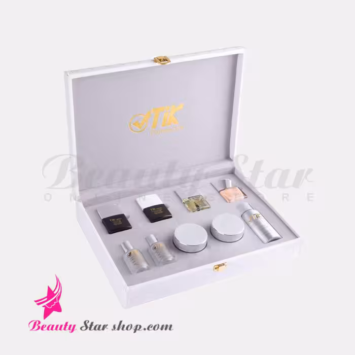 ست کاشت ناخن حرفه ای تیک به همراه کیف چرم و ماسک 9 عددی