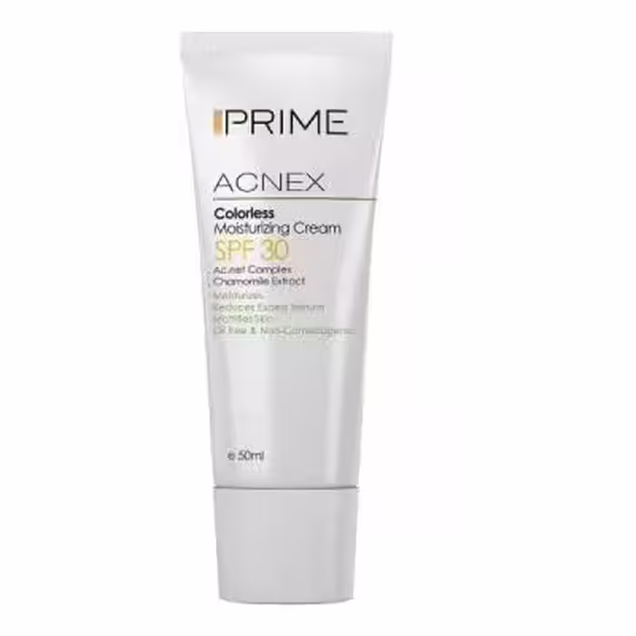 کرم مرطوب کننده بدون رنگ پرایم مدل Acnex SPF 30 حجم 50 میلی لیتر117203