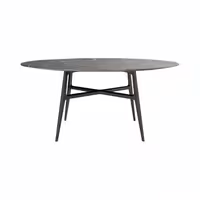 میز صفحه سنگ پایه چوبی گرد نظری مدل Dining(1)