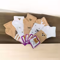 جوراب مچی بچگانه معین تدی کرم ده جفتی