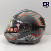 کلاه کاسکت فک متحرک نولان NOLAN N100-5 مشکی قرمز lexan