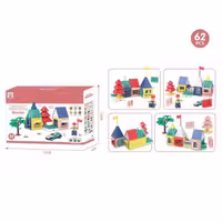 خانه سازی مغناطیسی 62 تکه مدل Puzzle Magnetic Blocks