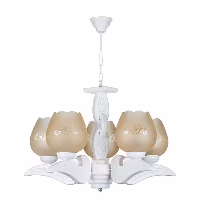 لوستر پنج شعله چشمه نور کد G621/5-WT