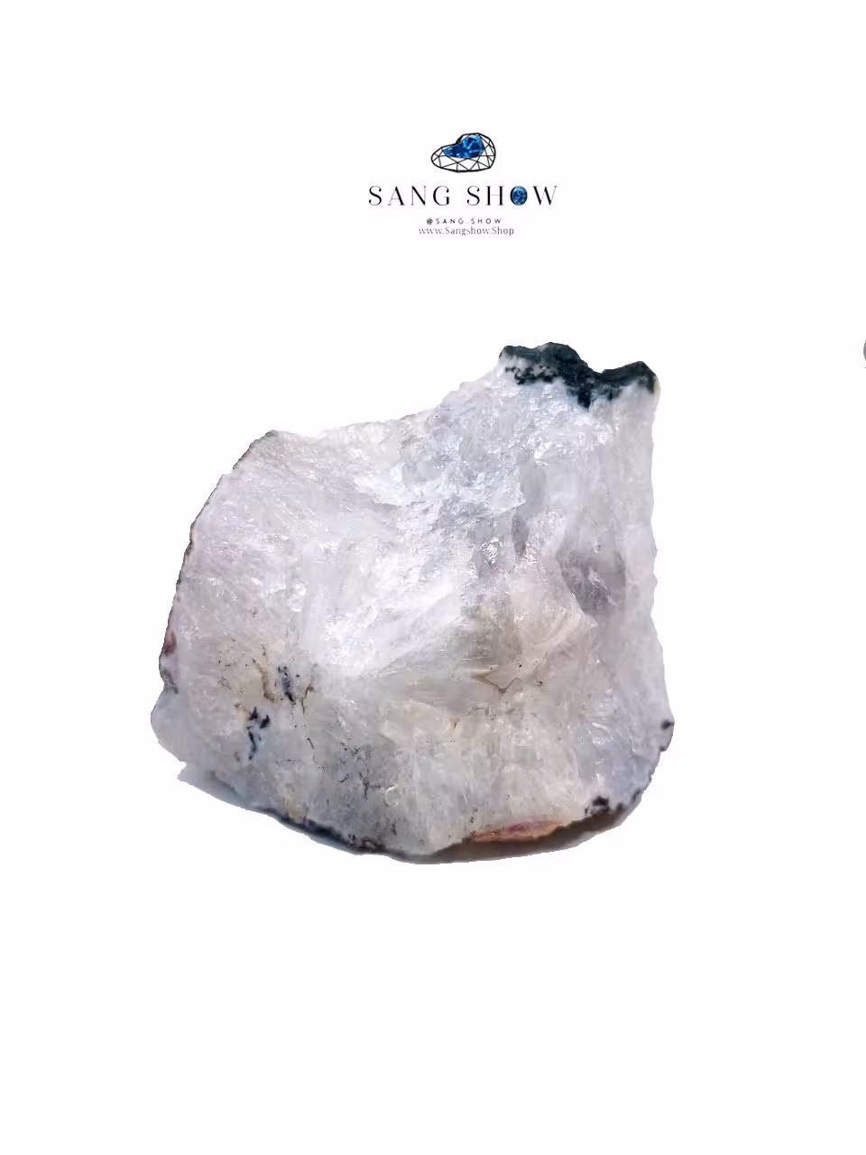 کریستال کوارتز تمام بلور با درون رشدی عقیق سلیمانی نمونه اصل و معدنی S1740