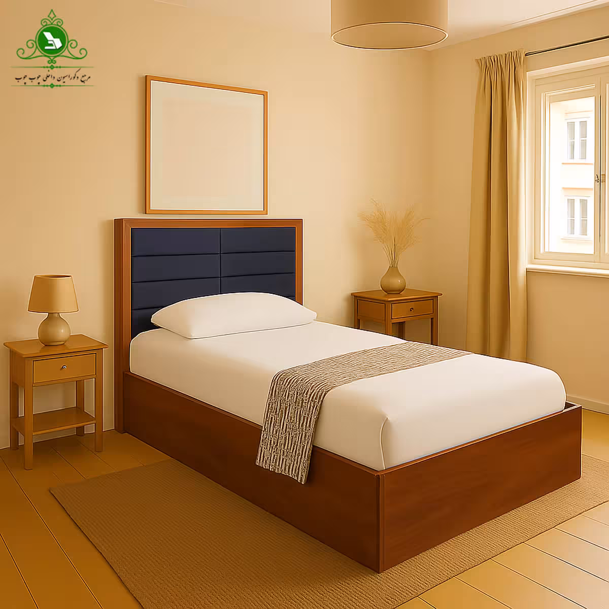 تخت خواب یک و نیم نفره مدل سلنا عرض 120