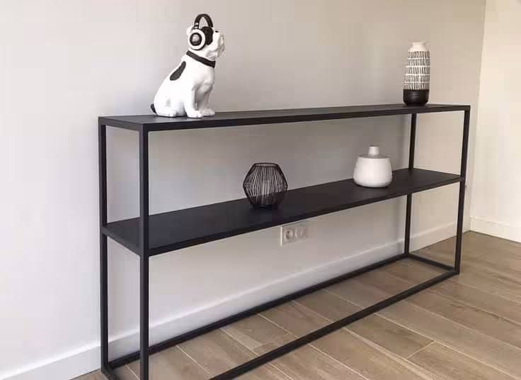 میز کنسول چوب و فلز کد روستیک  8677