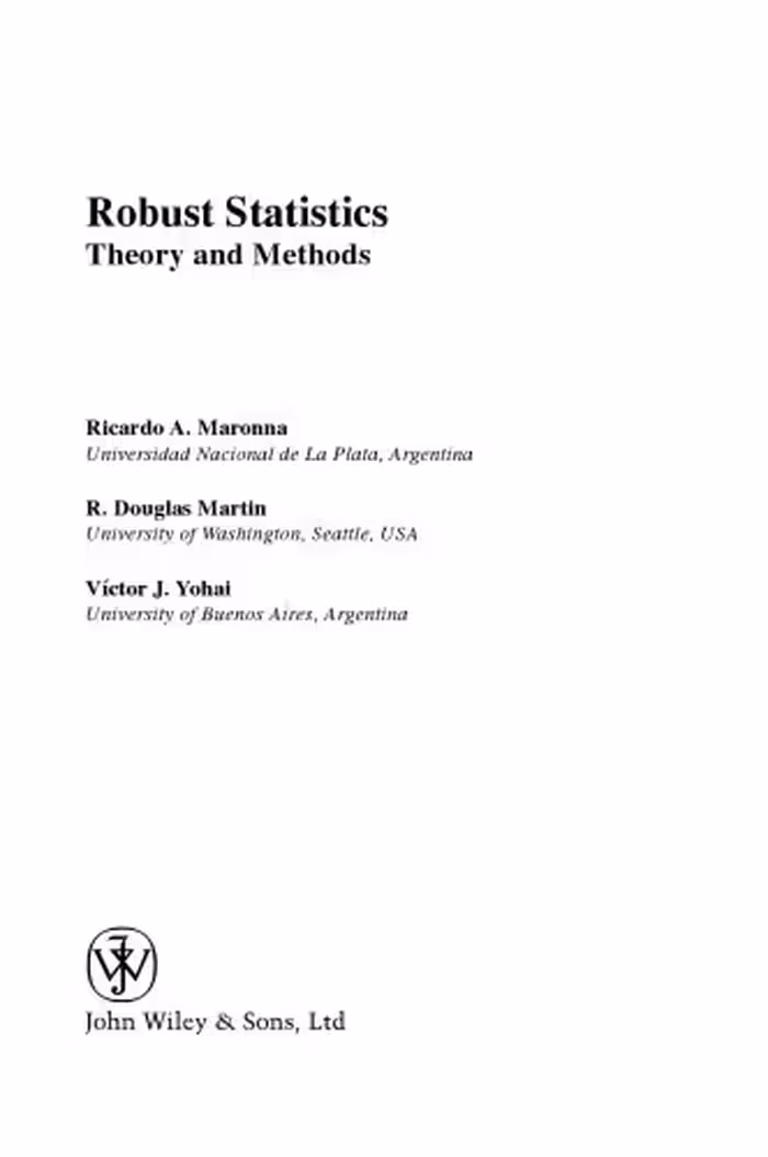 خرید و دانلود نسخه کامل کتاب Robust Statistics