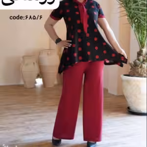تیشرت شلوارکرواتی خال درشت 685