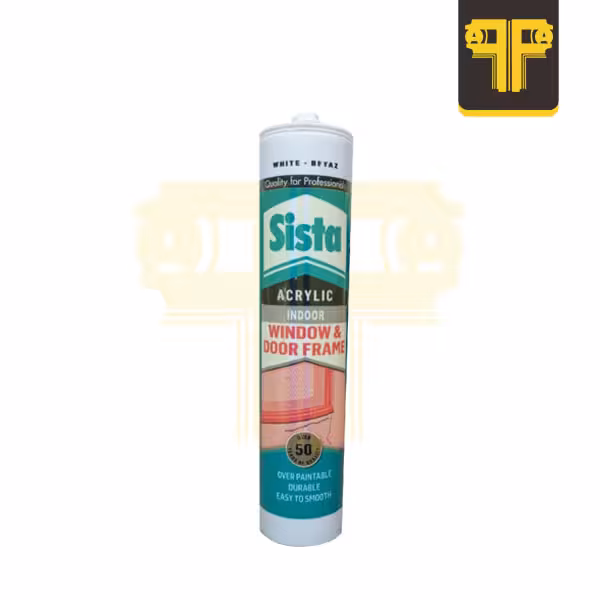 چسب ماستیک درزگیر آکریلیک سفید سیستا Sista