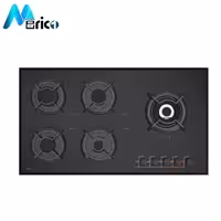 گاز رومیزی بیمکث کد 0016 پنج شعله شیشه مشکی