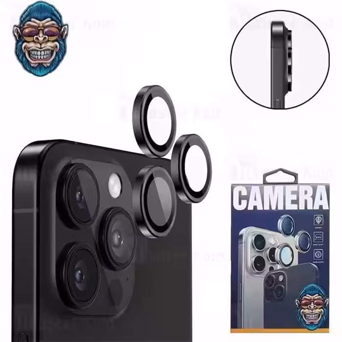 پک 3تایی محافظ لنز فلزی دوربین مانکی Apple iPhone 16 Pro / 16 Pro Max Monkey Lens Shield