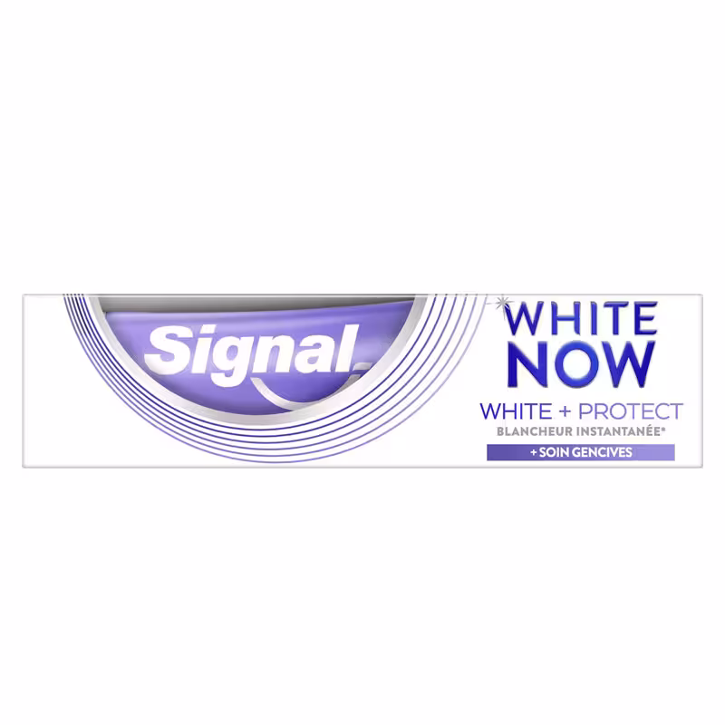 خمیر دندان سیگنال بنفش مدل signal white now white protection حجم 75 میل