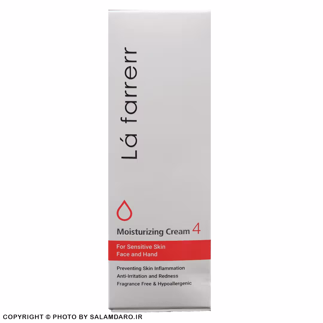 کرم آبرسان صورت و دست لافارر 4 (پوست حساس)