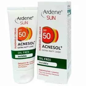 کرم ضد آفتاب آردن آکنزول پلاس spf 50 فاقد چربی و بی رنگ