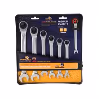 ست آچار یک سر تخت یک سر جغجغه هاردکس 7 عددی HARDEX