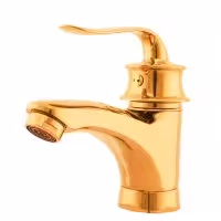 شیر روشویی شیرالات آیدا صنعت مدل قاصدک طلا براق