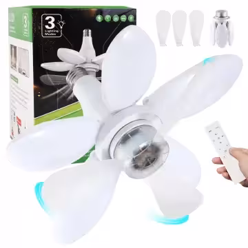 چراغ پنکهدار تاشو LED مدل Folding Fan Light با کنترل