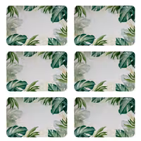 زیربشقابی طرح برگ کد 8481 مجموعه 6 عددی | کالا مکس