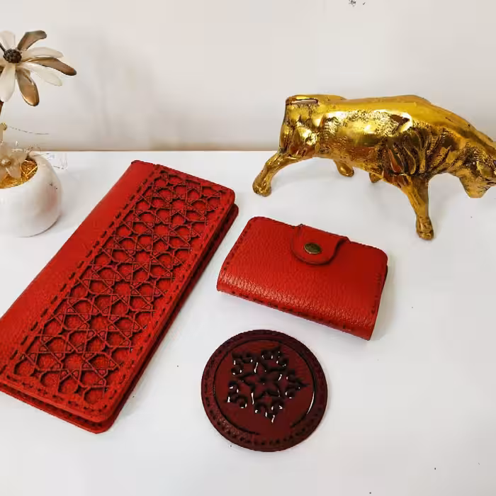 ست اسپرت سه تیکه چرم طبیعی و دستدوز 