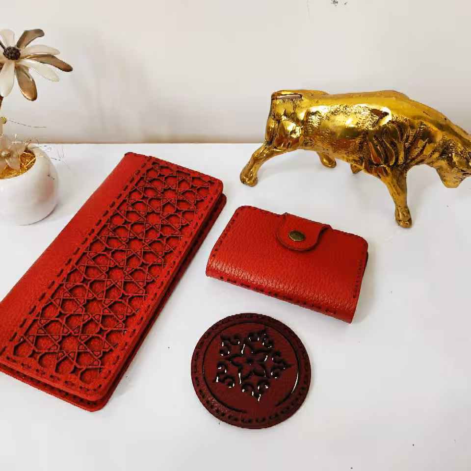 ست اسپرت سه تیکه چرم طبیعی و دستدوز 