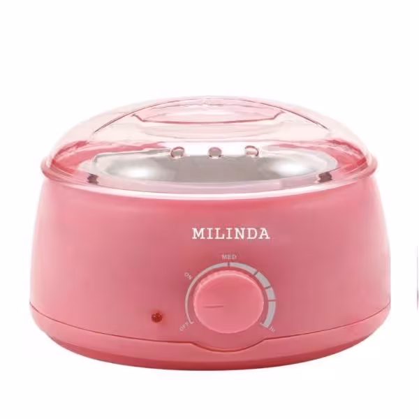 دستگاه وکس میلیندا یا موم گرم کن رنگ صورتی سرخابی