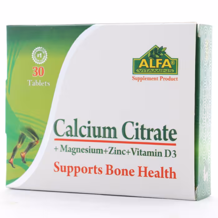 خرید و قیمت قرص کلسیم سیترات آلفا ویتامینز 30 عددی