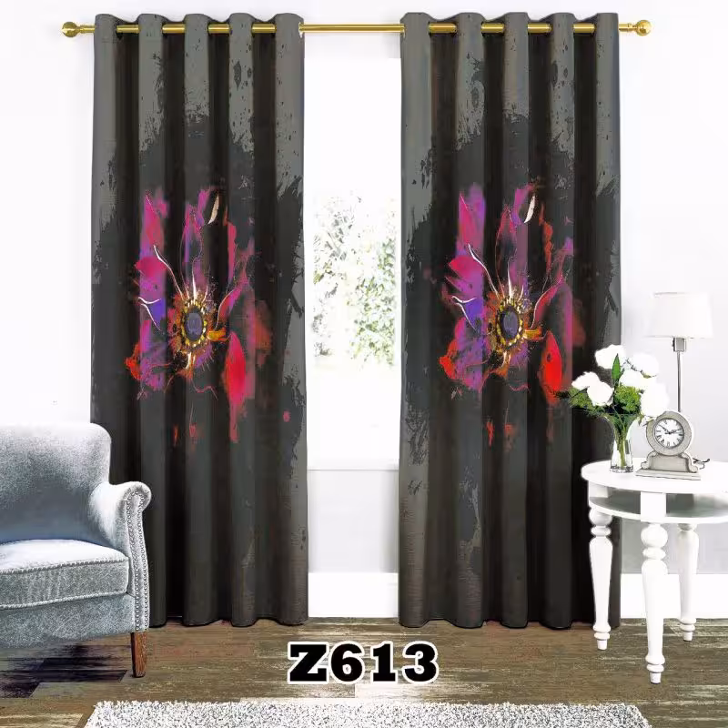 پرده سه بعدی طرح گل