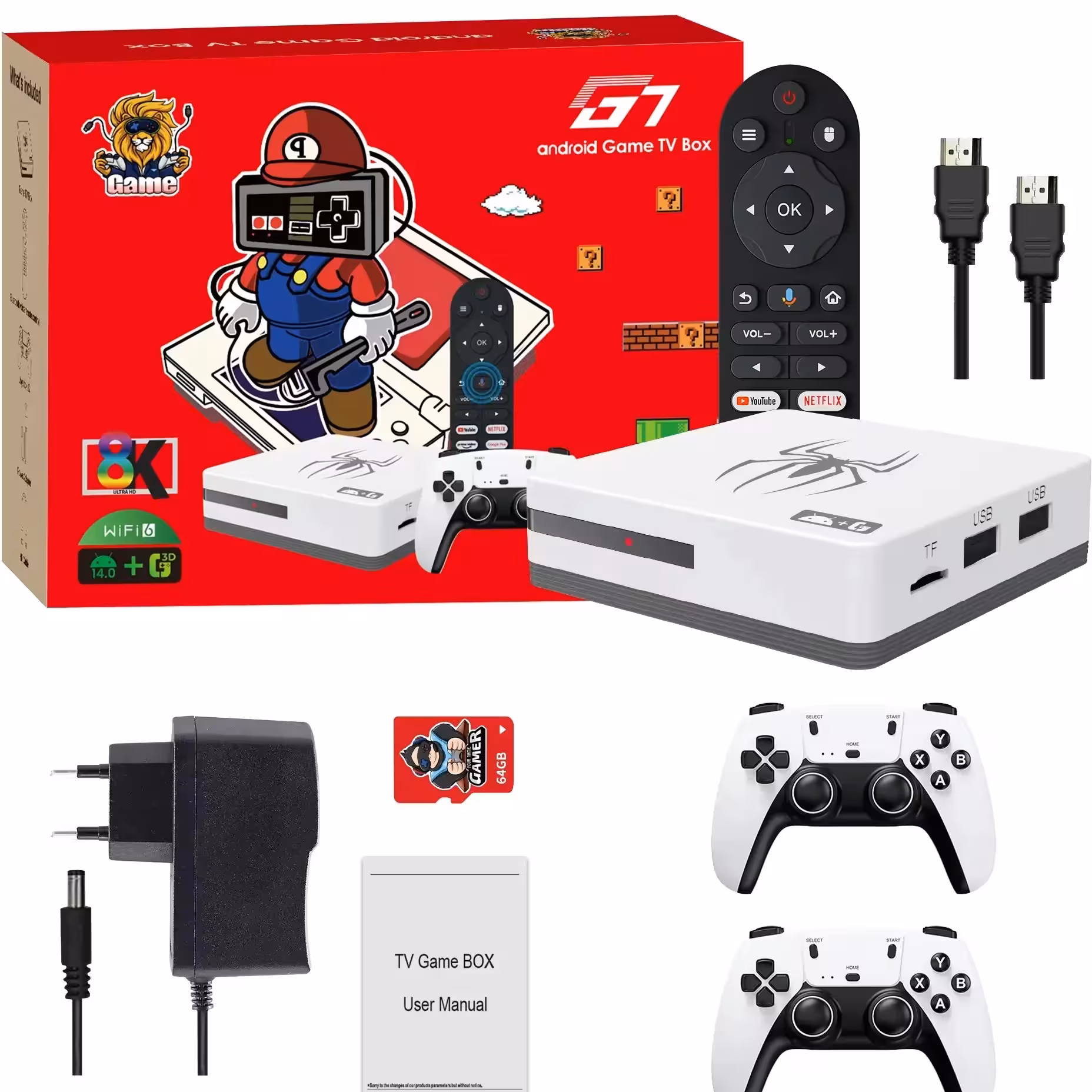 اندروید باکس و کنسول بازی G7 اندروید 14 حافظه 64