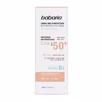 کرم ضد آفتاب چند منظوره باباریا با SPF50 رنگ متوسط حجم 50 میل