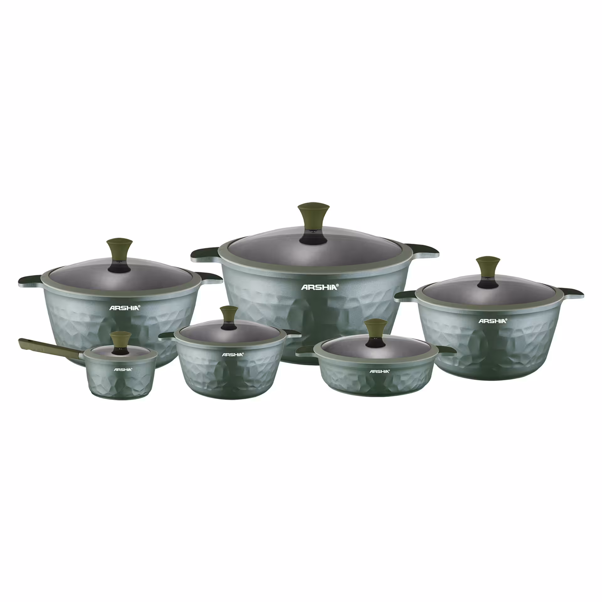 سرویس قابلمه 12 پارچه عرشیا مدل الماس سبز CO110-2971