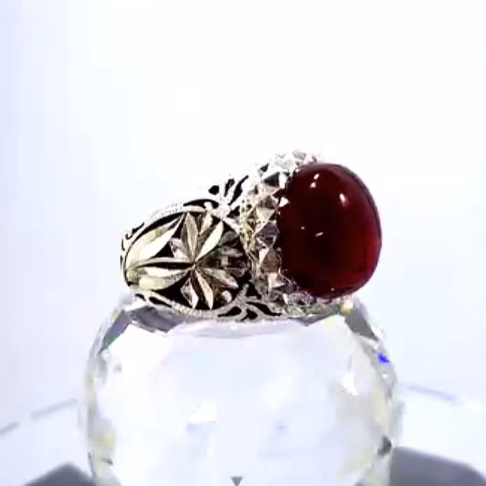 انگشتر عقیق یمنی کد 12155