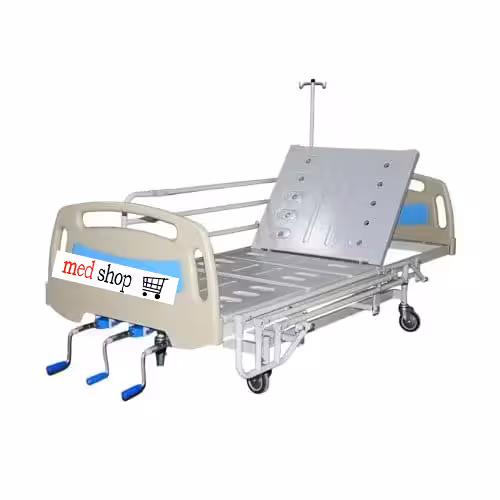 تخت بیمارستانی سه شکن مکانیکی با تنظیم ارتفاع