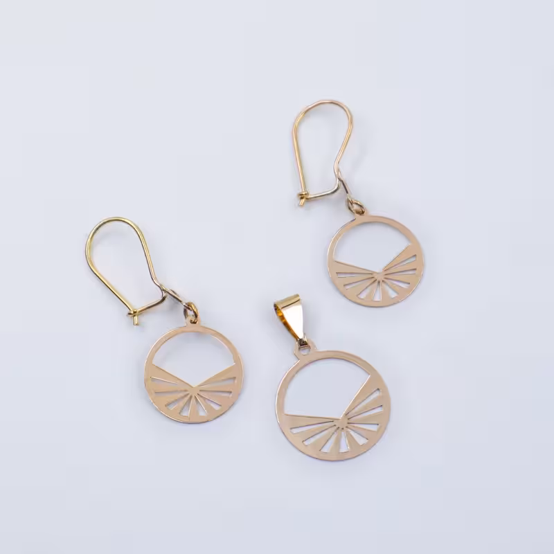 نیم ست طلا سبک مینیمال