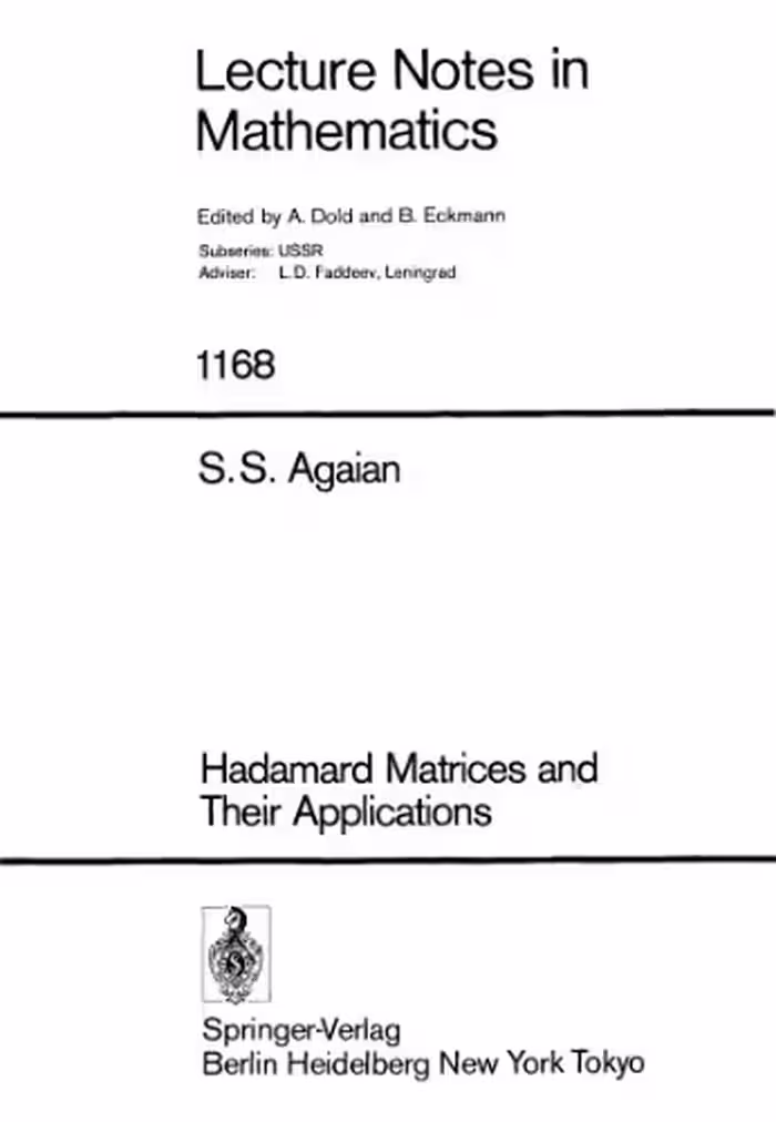خرید و دانلود نسخه کامل کتاب Hadamard Matrices and Their Applications