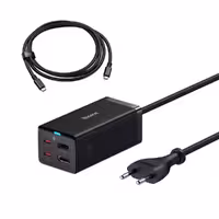 شارژر رومیزی بیسوس GaN5 Pro Desktop CCGP110201 توان 67 وات و انتقال تصویر 4K