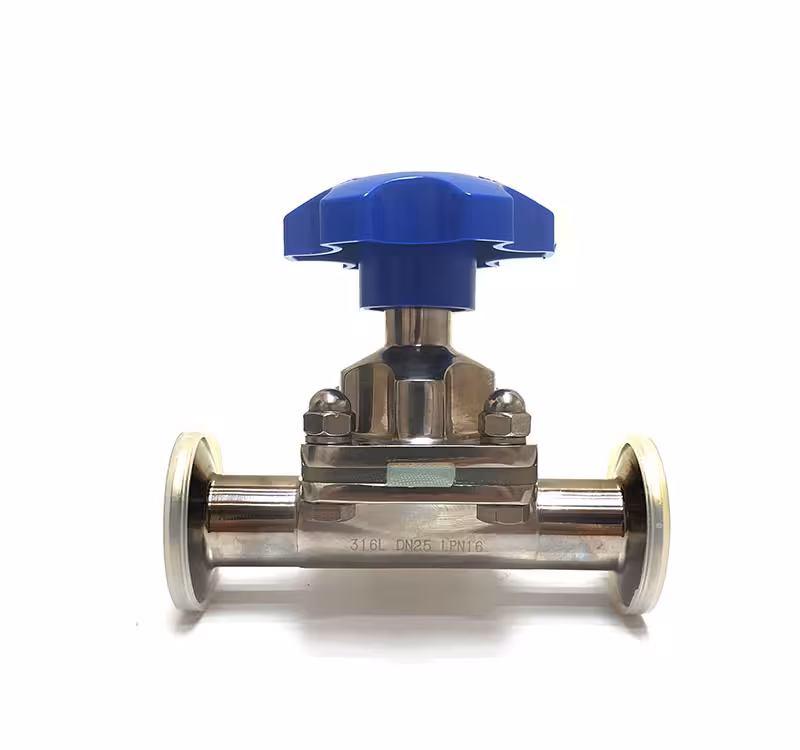 شیر دیافراگمی استیل کلمپی 3/4 اینچ